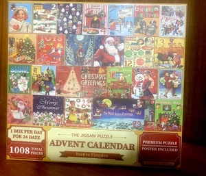 Adventskalender Puzzle "Vintage Weihnachten" 1008 Teile Neu Versiegelt - Bild 1 von 17