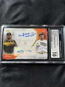 CGC 10 Juan Soto & Xander Bogaerts 2023 Topps Dynamic Duals Orange Auto #1/5 - Picture 1 of 2