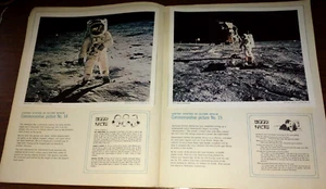 Commemorative Album Apollo Flights 8 9 10 11 w/ 14 8x10 Color Lithograph Prints - Picture 1 of 11