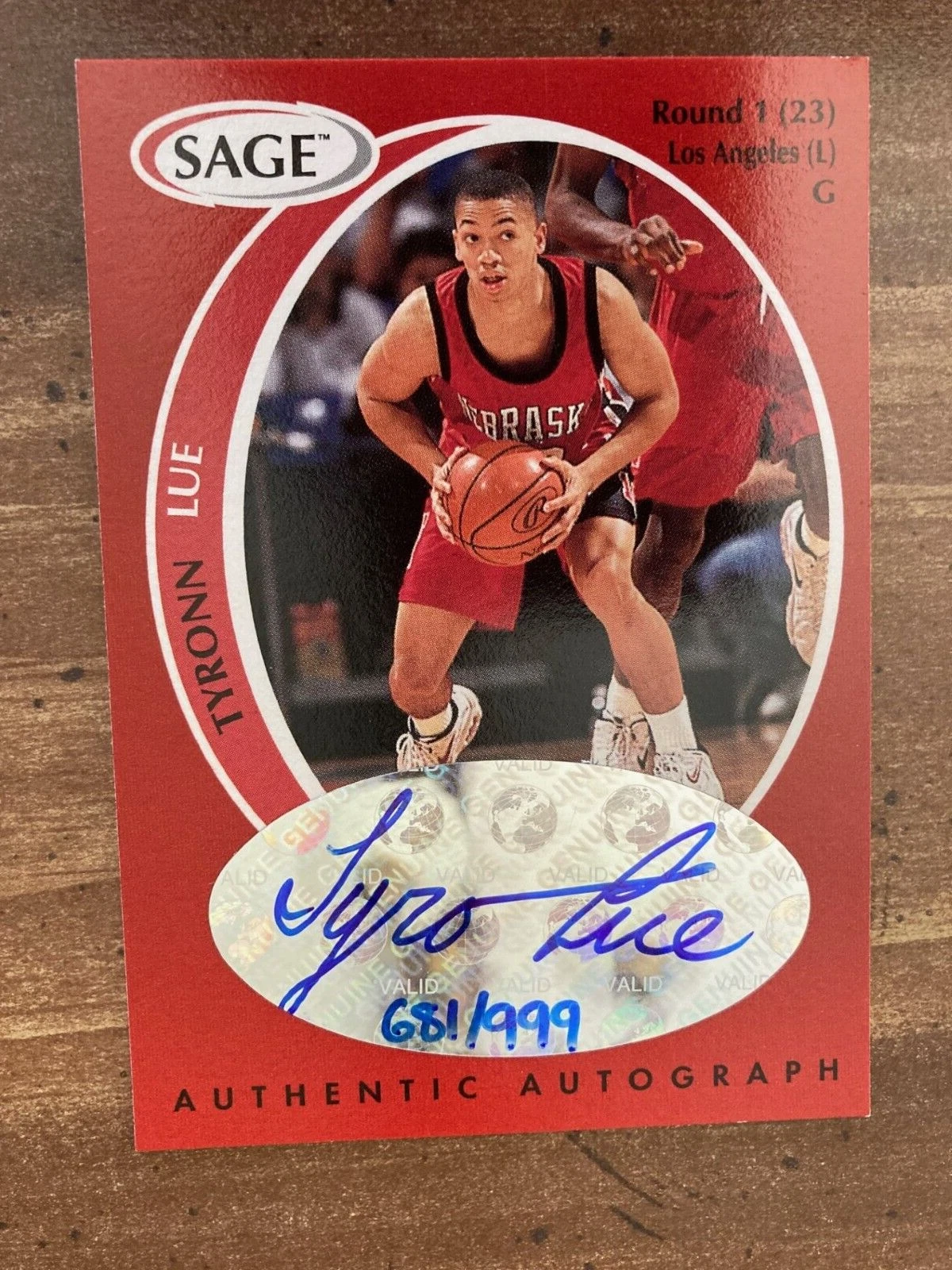 Tyronn Lue, Nebraska - 1998 Sage autograph #/999, Lakers, Cavaliers