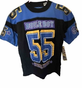 Vintage Bugle Boy Youth 20 Size XL New with Tag Jersey 55 Blue, Black and Gold - Picture 1 of 6