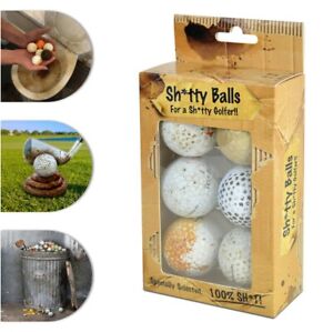 Sh*tty Golf Balls for a Sh*tty Golfer Novelty Present Fun Gift for Christmas