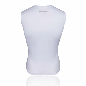 Herren Mesh Base Layer - Weiß Ärmellos Fahrrad Unterhemd - Bild 1 von 18