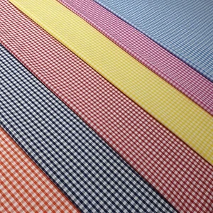 GINGHAM POLYCOTTON 1/8" CHECK PLAID DRESS DECOR CRAFT CURTAIN MATERIAL 44"  - Picture 1 of 34