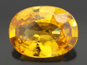 NATURMINE - OVALER GELBER SAPHIR 1,73 CTS. - Bild 1 von 3