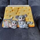 Vintage Kitsch Cheese And Mice Napkin Holder
