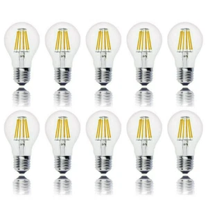 10X E27 Glühfaden LED Birne Lampenschirm Vintage COB Glas Lampe Kerze A60 - Bild 1 von 4