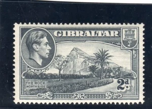 GVI GIBRALTAR 1938-51 - 2d Perf 14 SG; 124 MONTADO COMO NUEVO GATO £32 - Imagen 1 de 2
