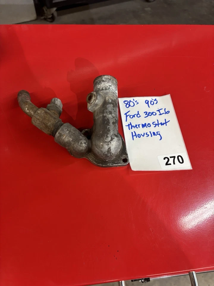 94 95 96 Ford F150 F250 1993 4,9 300 en línea 6 termostato carcasa salida #270 Foto 1 de 1