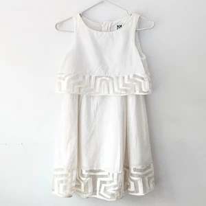 Milly Minis Girls White Silk-Blend Formal Dress In Size 10 - Picture 1 of 11