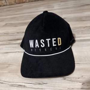 Cappello Travis Mathew Birra Happy Nero Sprecato Weekend Snapback Regolabile Nuovo con etichette - Foto 1 di 8