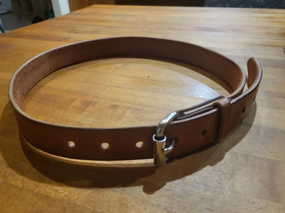 Cinturón de cuero Coach 3915 para hombre talla 34 bronceado británico hebilla de latón macizo Foto 1 de 2