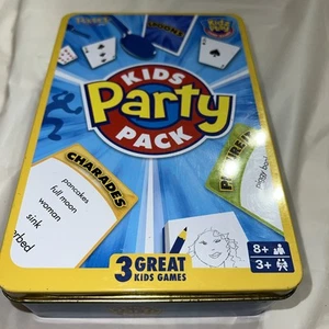 KIDS PARTY PACK - THREE CLASSIC CARD GAMES IN ONE TIN FUNDEX GAMES - Picture 1 of 3