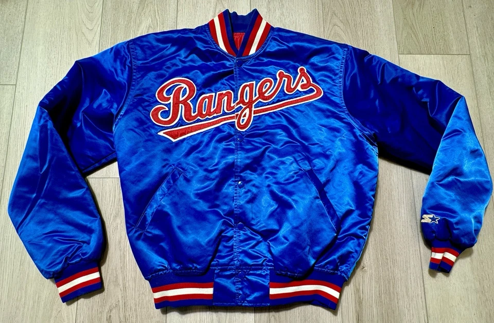Винтажный 90-х стартер бриллиант коллекции Texas Rangers атласная куртка синий MLB мужской L США - Изображение 1 из 4