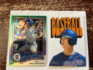 pete crow armstrong Card Lot (2) RCs 2021 Topps #72TPCC-9 / ROY-13 Bowman Chrome - Bild 1 von 1