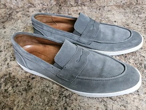 Allen Edmonds "RANDOLPH" Loafers Dress Sneakers 11.5 D Gray Suede White Soles - Picture 1 of 7