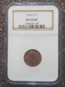 1945 S 1C NGC MS66 Red Cent - Picture 1 of 2