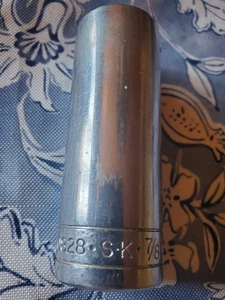 S-K  1/2" Drive Deep Well Socket 7/8" 40828 12-Point - Bild 1 von 5