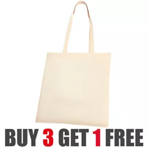 20 Stück Uni Natur Shopping Umhängetasche Shopper Taschen 100% Baumwolle Tasche - Bild 1 von 2