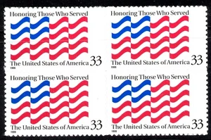 US Scott 3331 Honoring Those Who Served Block of 4 MNH - Picture 1 of 1