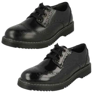 Chaussures d'école impulsives noires à lacets formelles filles Angry Angels by Startrite - Photo 1/9