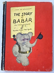 🍒 The Story of Babar the little elephant Jean De Brunhoff Vintage 1960 HC 🍒 - Imagen 1 de 5