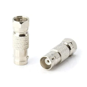 RF Coaxial Adapter, Converter - F-Type Male to BNC Female Connector - 50 Pack - Picture 1 of 9