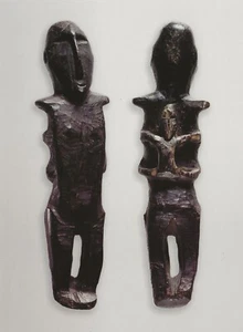 Postcard Bering Sea Area, AK Okvik "Human Figure w Baby" Princeton Univ Musm MNT - Picture 1 of 1