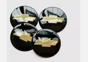 Set of 4 PCS Black Wheel Center Stickers 56MM For Chevy Logo NEW for Chevy - Picture 1 of 1