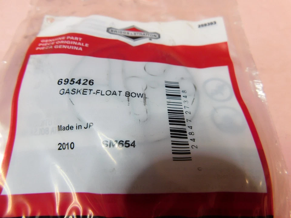 JUNTA FLOTADOR BRIGGS & STRATTON ORIGINAL # 695426 --- CAJA 6010 V Foto 1 de 1