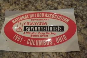 1991 NHRA Spring Nationals Official Contestant Decal - Picture 1 of 1