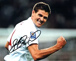ENGLAND & LIVERPOOL: STEVEN GERRARD SIGNED 10x8 ACTION PHOTO+COA - Picture 1 of 1