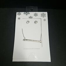 "Believe" Happy Holidays 16 Necklace Earing Set Gift Idea Jewlery Walmart Silver