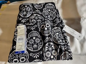 Terra & Sky Black Sugarskull Halloween Leggings Plus Size  Super Soft,  5x - Picture 1 of 3