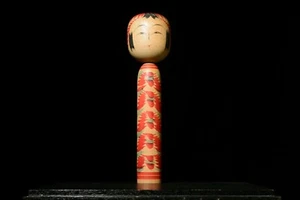 Japanese Wooden Doll Vintage Ornament KOKESHI Antique Sculpture/H14.2"/KIF68/695 - Picture 1 of 8