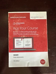 Cengage Finite Mathematics 7th Edition - Warner - WebAssign Print code - Imagen 1 de 2