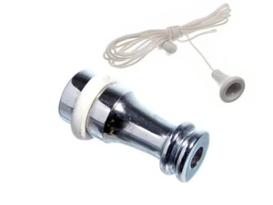 Nuevo 2X Peso Cable Interruptor Tiradores 38mm Pulido Cromado+Cuerdas-Onesto - Imagen 1 de 1