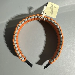Diadema Paracord Universal Hilo Accesorios para el Cabello en Azul Gris/Naranja - Imagen 1 de 5