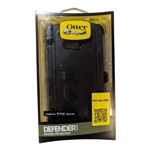 Y1. OtterBox Defender Series Case for HTC One (M8) - Black With Screen Protector - Picture 1 of 1