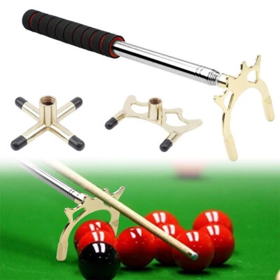 Retractable Billiards Cue Stick Bridge With 3X Bridge Head Pool Cue Accessories - image 1 of 4