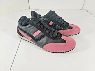 Mujer Talla 10 Pro Keds Gamuza Tenis Negro Rosa MH02878 J3 CH25 Foto 1 de 4