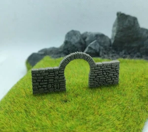 MOONGATE Z GAUGE Z SCALE STONE MOON GATE LASER CUT AND ENGRAVED PAINTED - Picture 1 of 5