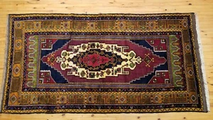 Vintage 1960-1980s Turkish Tribal Dowry Rug 4'8'x8'10'' - Picture 1 of 11