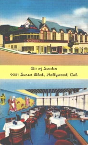 1950er Hollywood CA Stück Schweden Restaurant Smorgasbord Vintage Kalifornien Postkarte - Bild 1 von 2