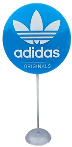 Adidas Originales Tienda Letrero/Exhibición Vintage Piruleta Estilo-23 1/2" Alto - Imagen 1 de 8