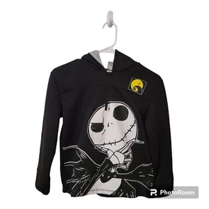 Disney Black Jack Skelington Nightmare Before Christmas Hoodie Youth L 10/12 - Picture 1 of 8