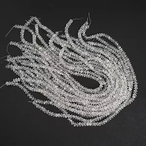 Perline di quarzo cristallo trasparente naturale originale 6X3MM A+ RONDELLE PERLINE SFUSE 15" - Foto 1 di 3