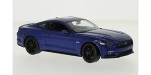 Ford Mustang GT 2015 in blue, 1:24-27 scale diecast car model from Welly - Picture 1 of 1