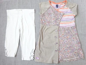 Lot Of Girl's Clothing 1 Legging 1 Dress "Terre De Marin Pick Ouic" Size 6 Years - Picture 1 of 3