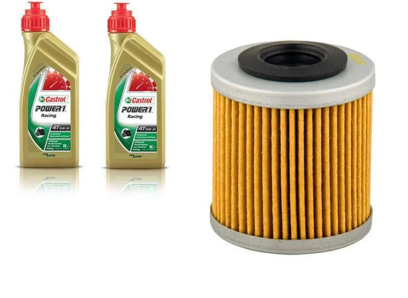 KIT TAGLIANDO OLIO CASTROL POWER 1 10W-50 + FILTRO per HUSQVARNA SM 450 RR 2009 Foto 1 de 1